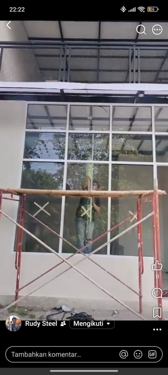 Dokumentasi aktivitas fabrikasi dan konstruksi CV. Rudy Steel